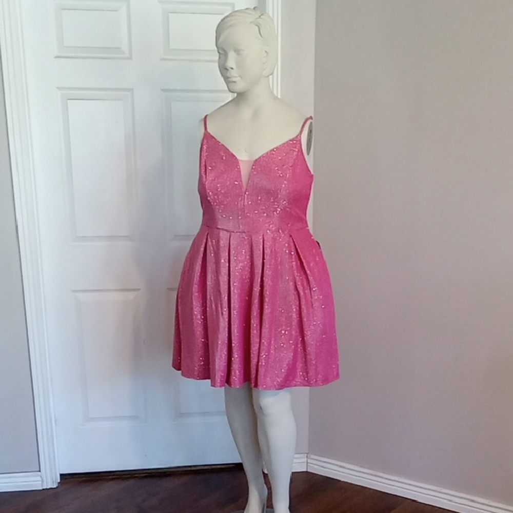 B Darlin Sparkling Pink Prom Dress Size 20W